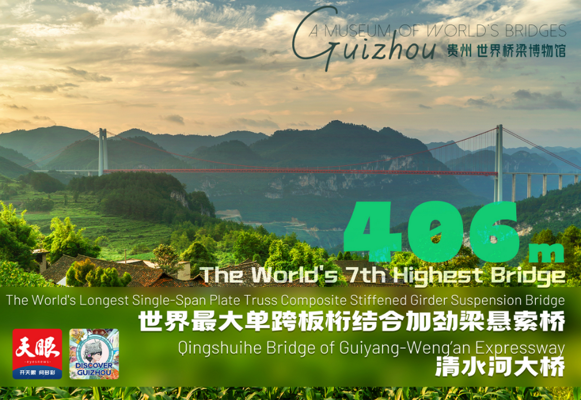 【世界超级大桥故事77|贵瓮高速清水河大桥:深山峡谷中,见证贵州县