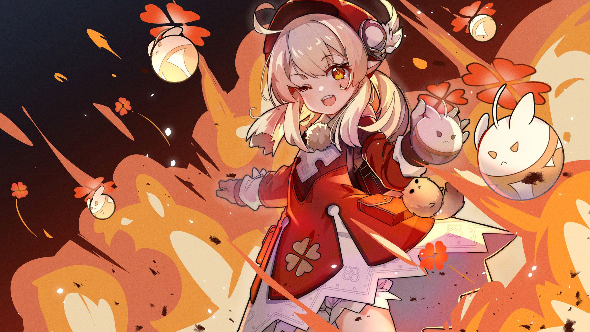 原神壁纸#  #原神可莉#  #原神可莉角色pv# #  【2k电脑壁纸】陨耨