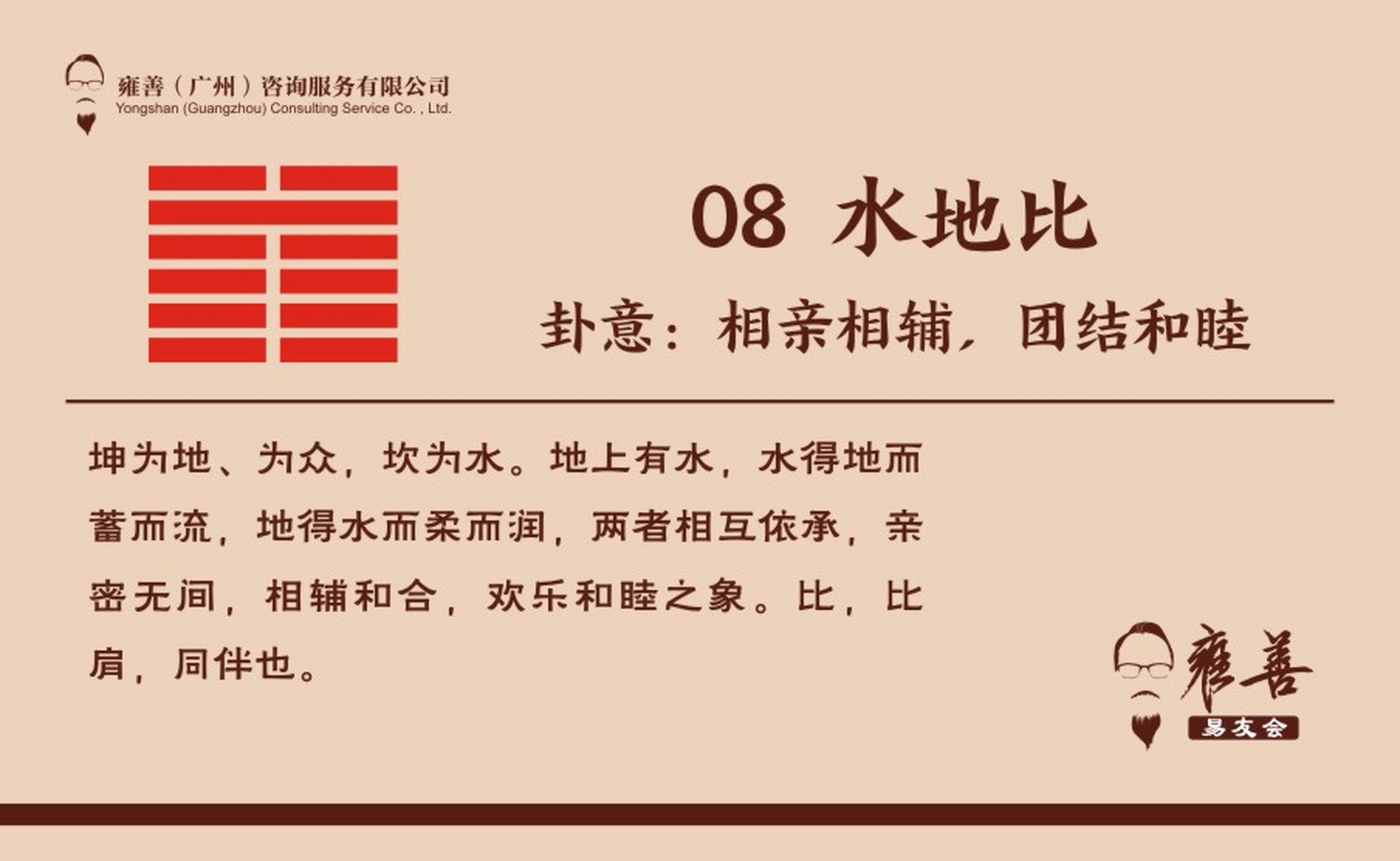 易说就懂# #易经读象法#  六十四卦之八《水地比》卦  卦象:坤下坎上