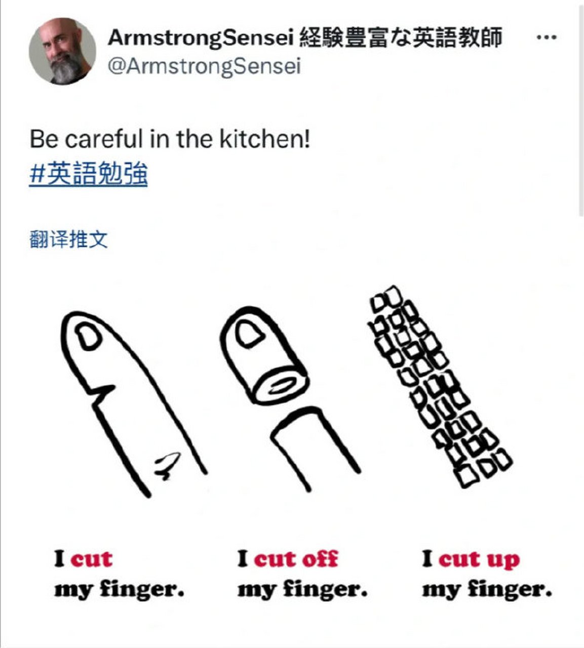 一张图让你明白 cut,cut off,cut up 的区别  #英语# #高效记忆单词