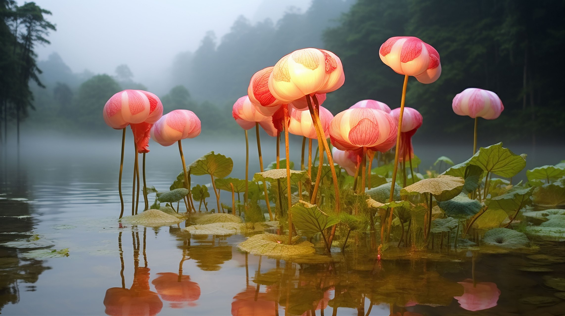 钛花水母烟花图片