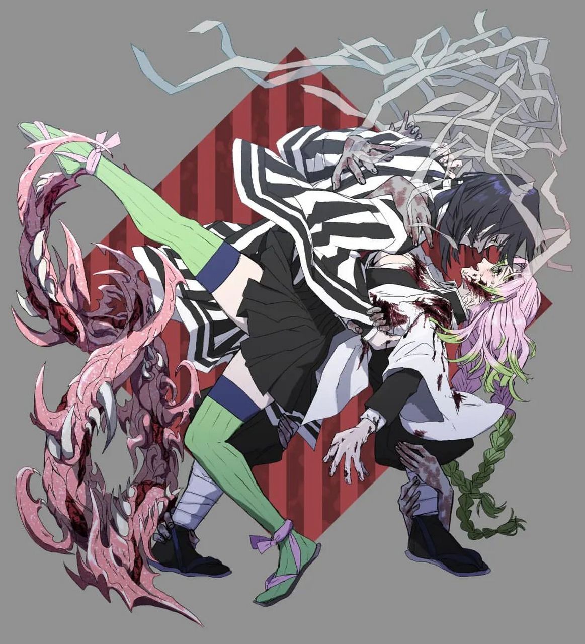 蛇柱和恋柱跳舞#鬼灭之刃# #动漫# #漫画