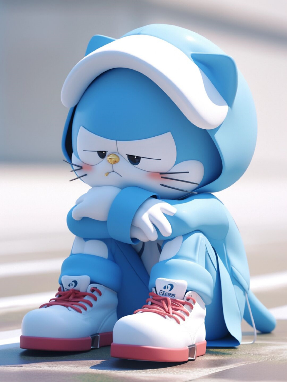 可是现在机器猫一个人,心情十分低落.