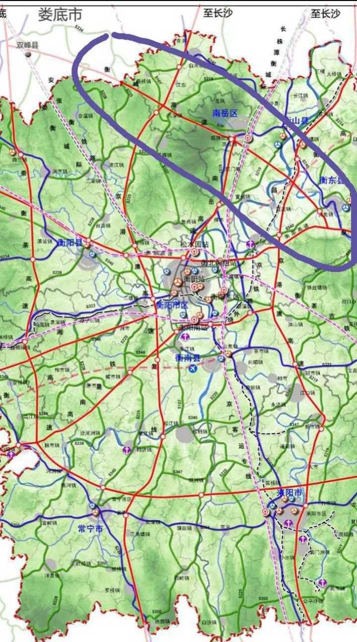 从双峰经衡阳县,衡山县,南岳区,衡东县,最后接衡东吴集镇并与泉南高速