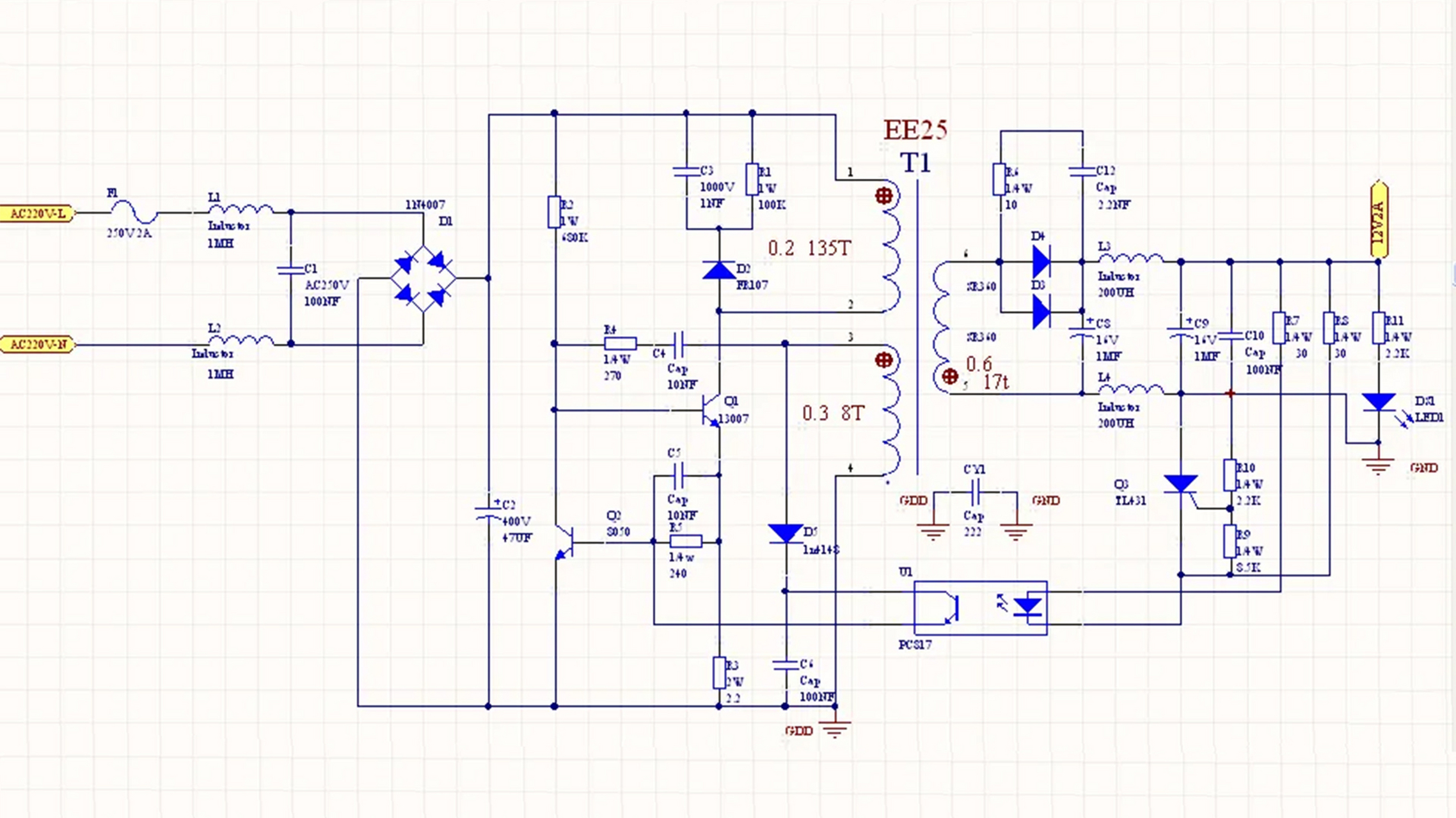 这是一个自激振荡的电路图,适合初学者学习分析电路原理,#电子爱好者