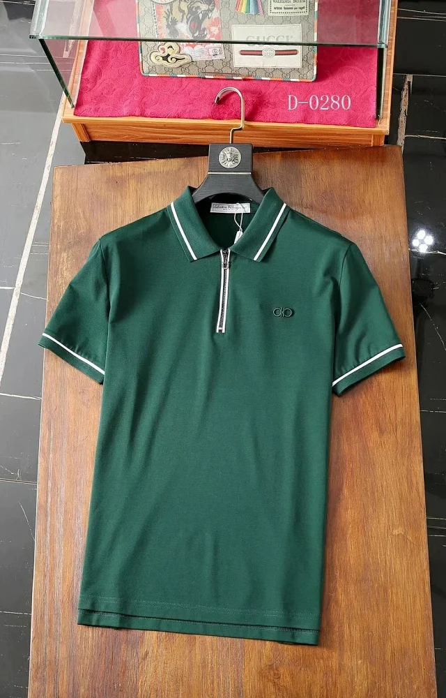 salvatore ferragamo……菲拉格慕 2021春新夏款短袖拉链polo衫 欧洲