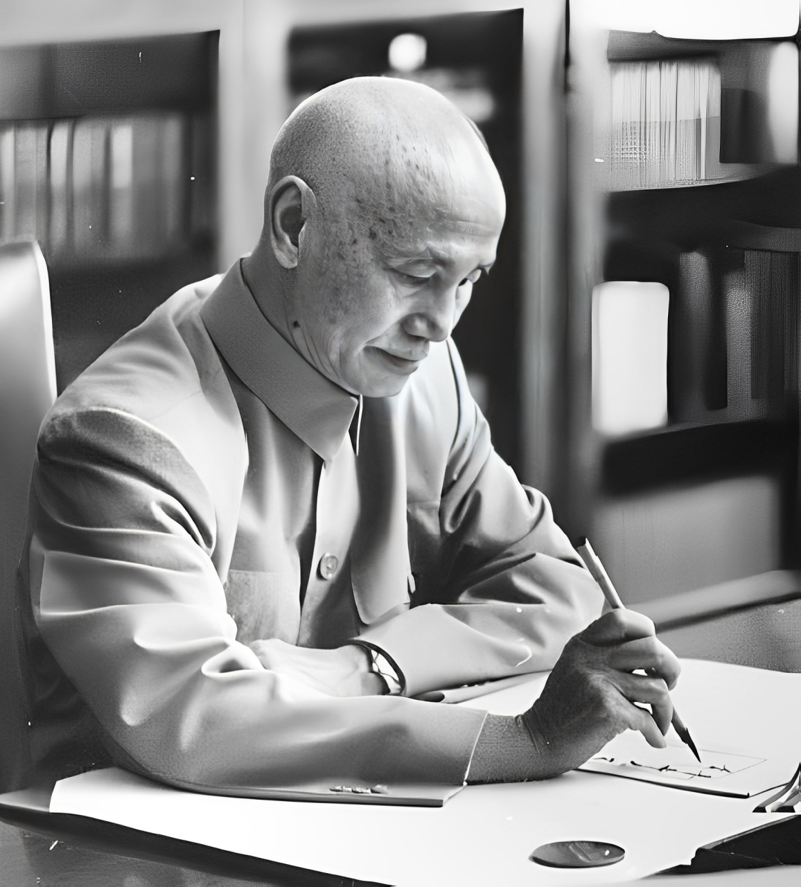 这是60年代,蒋中正和夫人宋美龄参加朋友寿宴时的老照片!