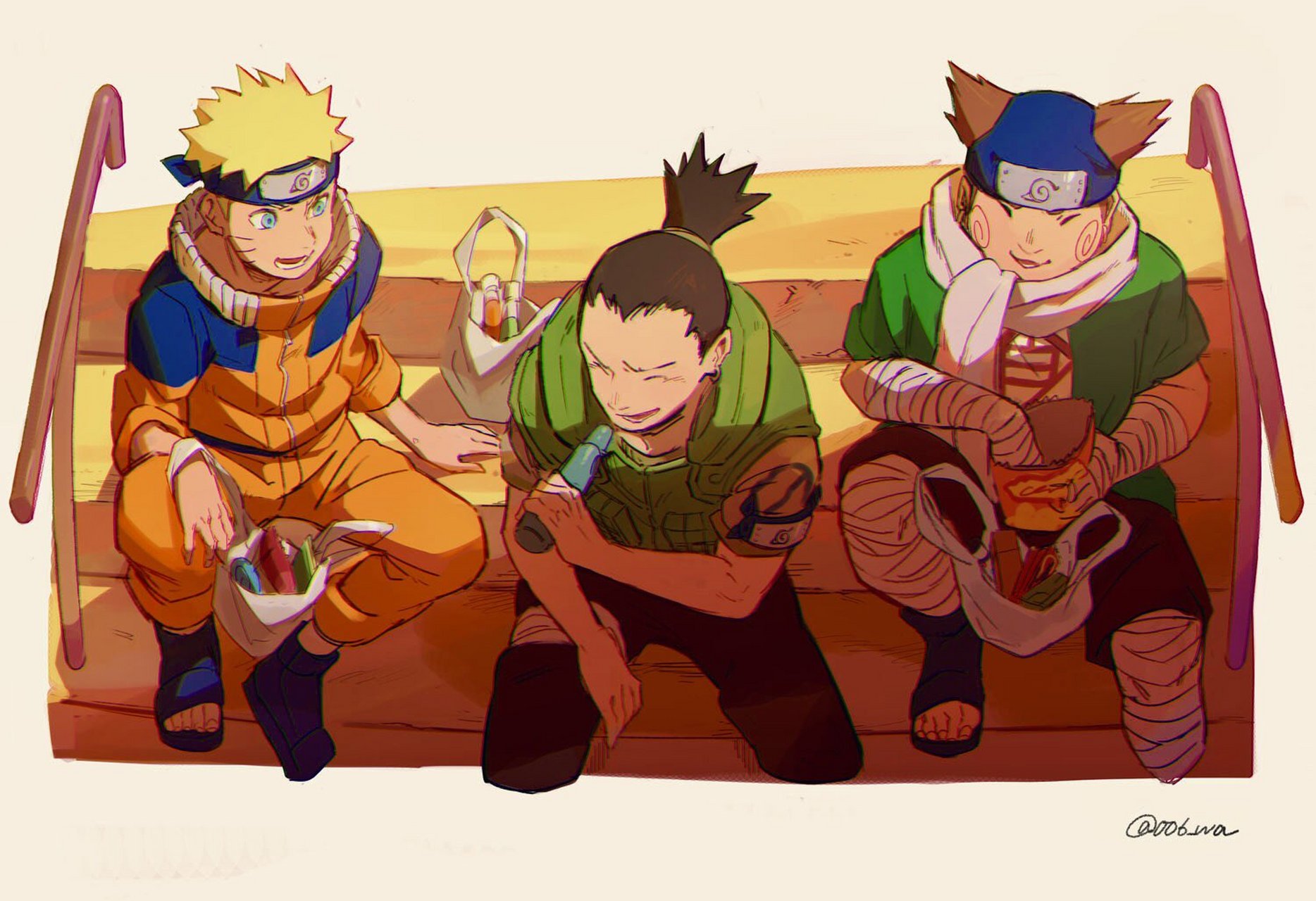 火影忍者# 鸣人,鹿丸还有丁次