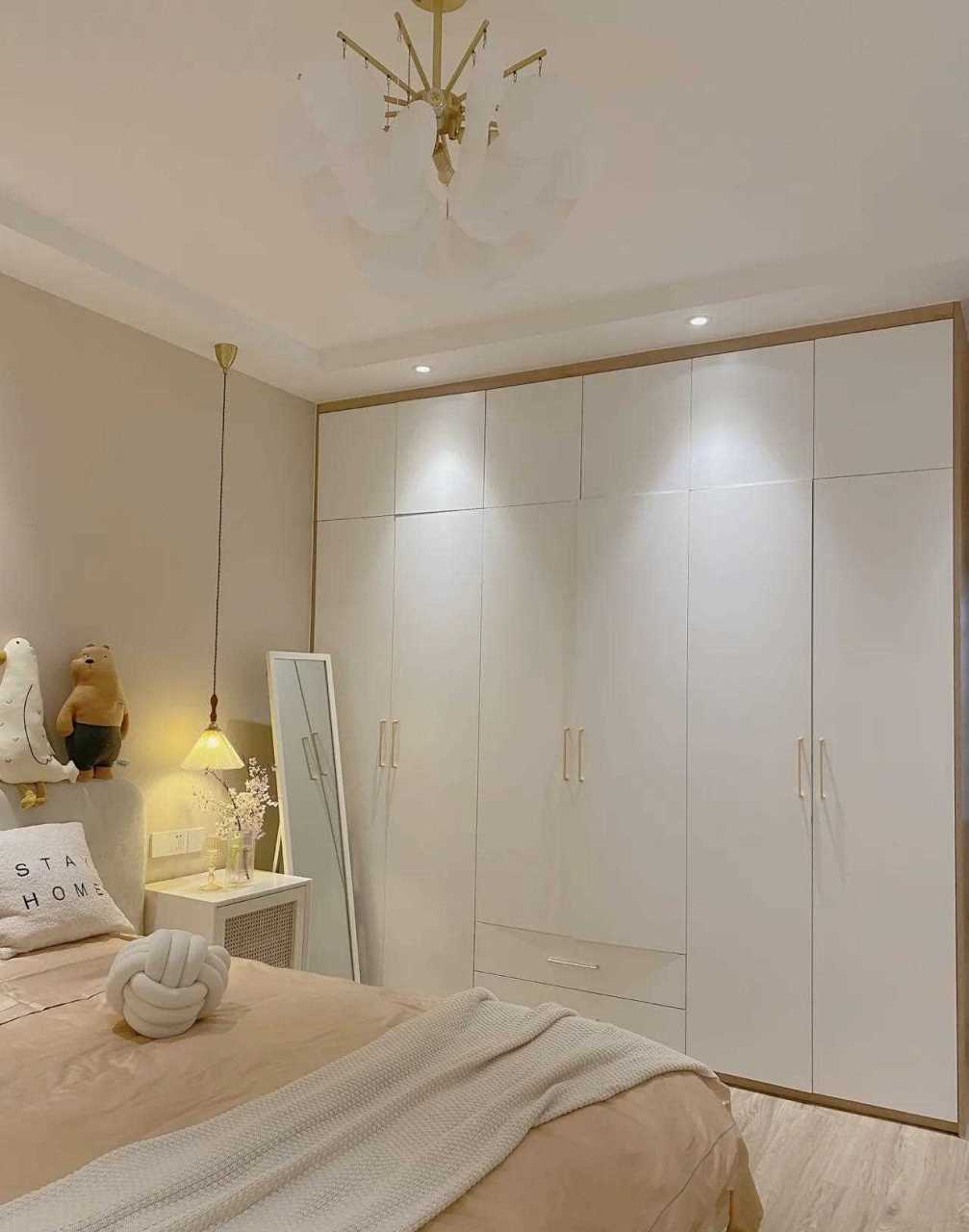 嘉沐禾装修 奶咖色墙漆效果很不错,如果想要打造温馨舒适的卧室,很