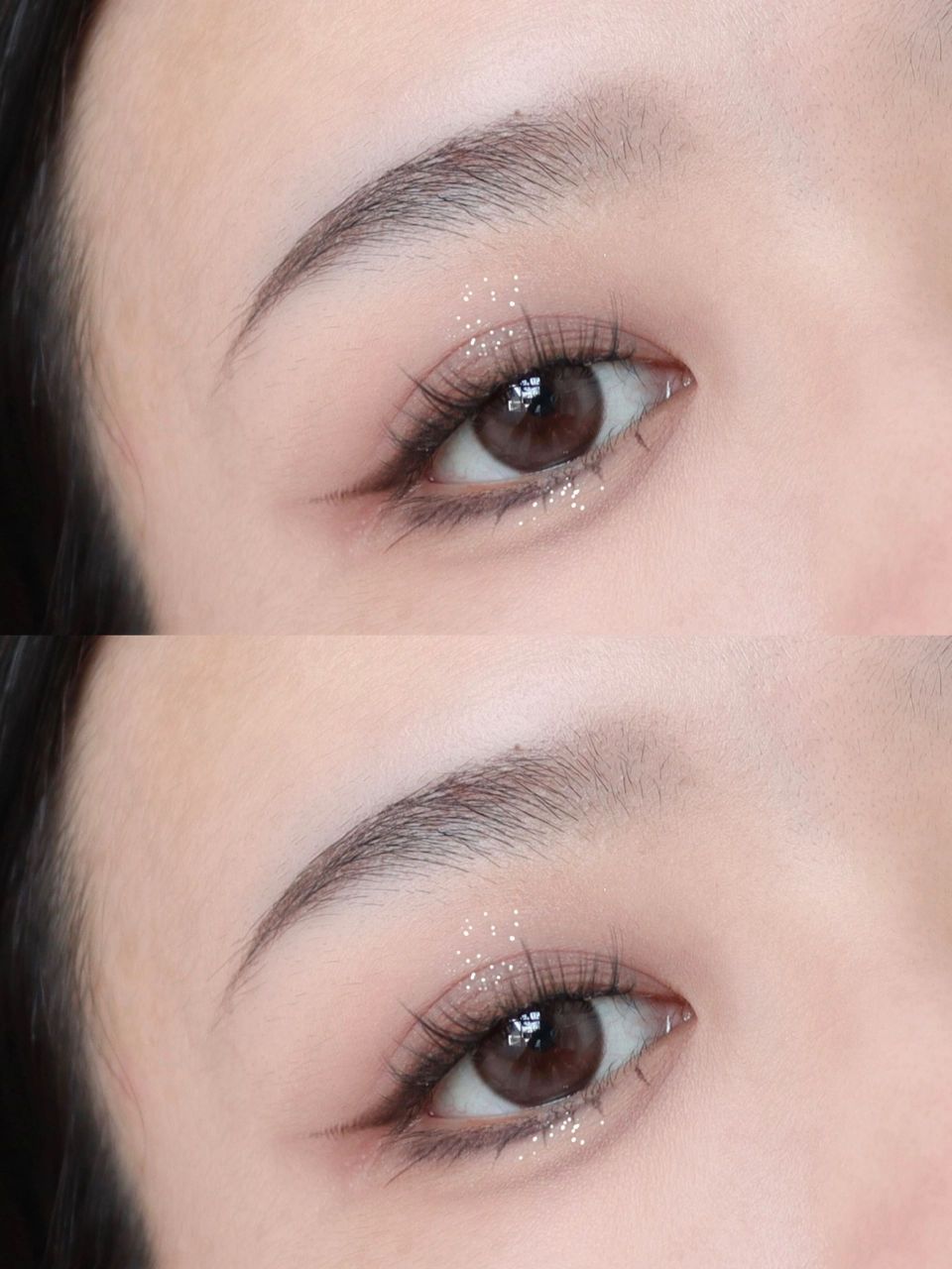 用刀锋刷是比较好画眼线和下眼睑部分的, 少量多次的仔细画就好