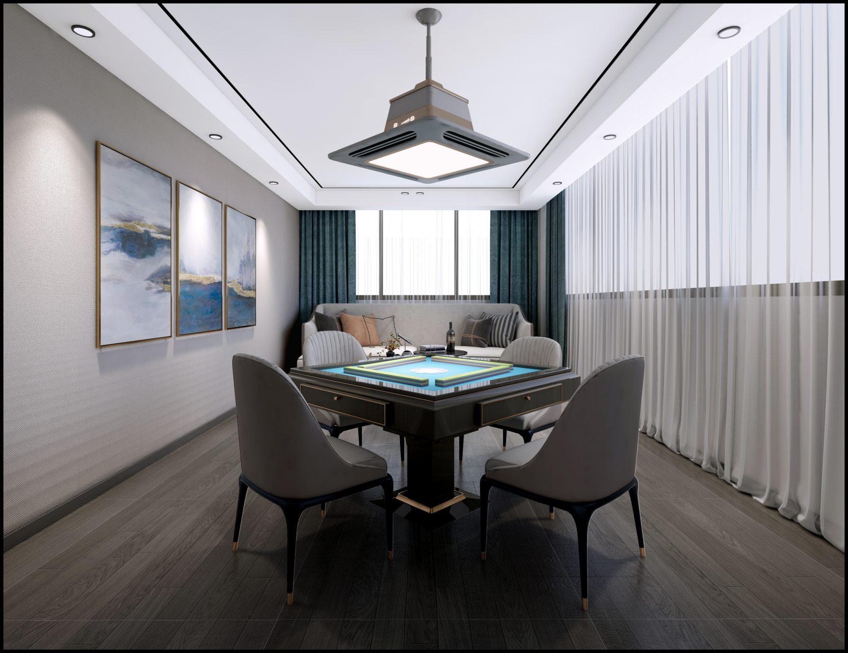 棋牌室装修效果图分享~#南京装修公司# #棋牌室装修#