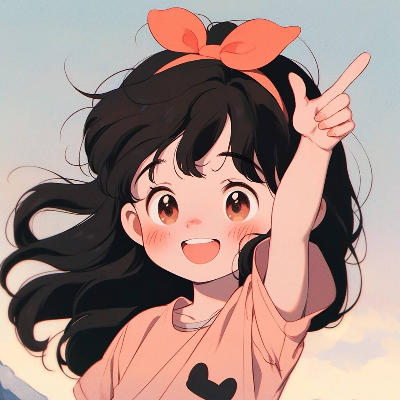 可爱头像|橘色|明天又是元气满满的一天  动漫女生头像#闺蜜头像