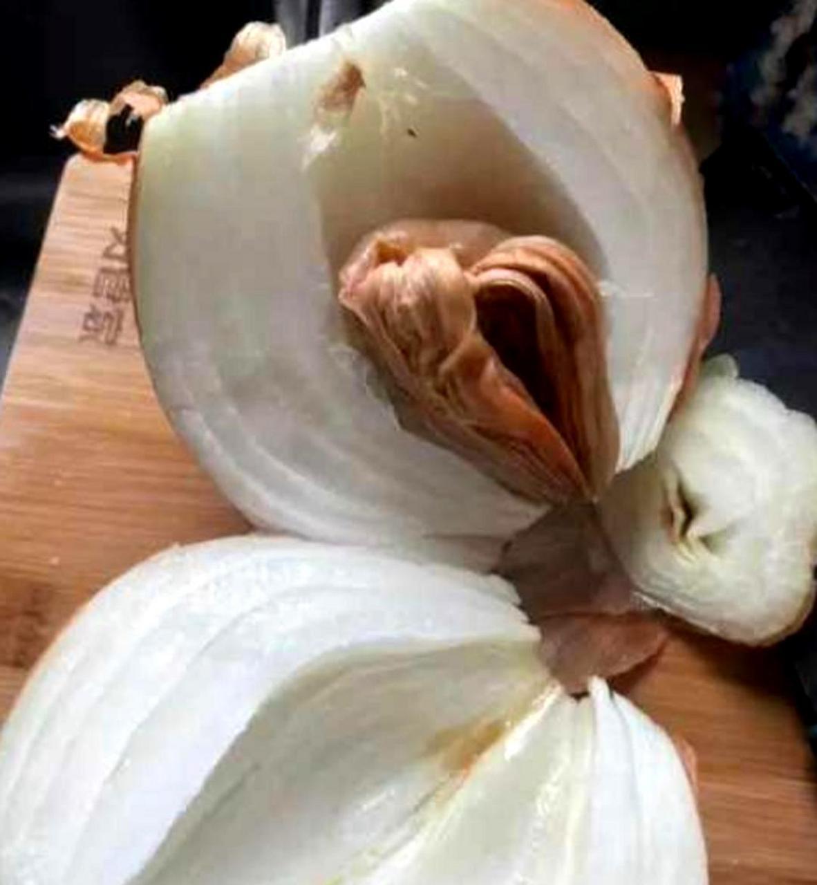 这个洋葱外表看起来不错,但是内部已经腐烂了,请问它还能食用吗?