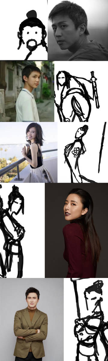 邓超,荣梓杉,杨子姗领衔主演的影片#电影沙海之门杀青# 放出手绘杀青