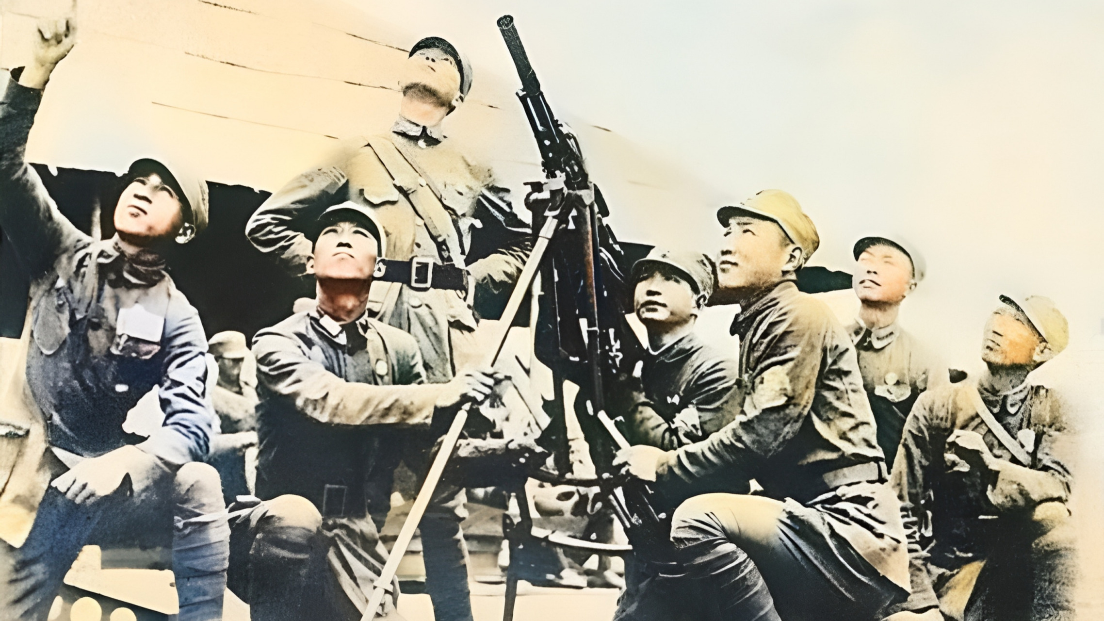 日军高射机枪图片