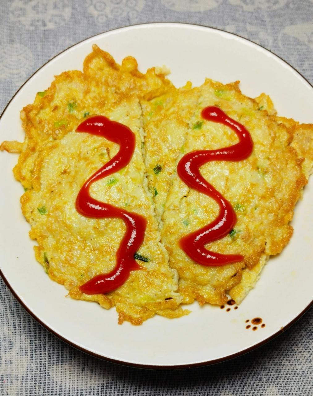 太太好吃了 我也不知道这个金针菇鸡蛋饼是谁发明的,5分钟做好,每天都