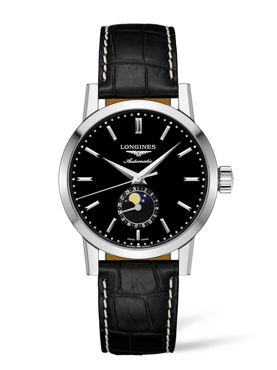 浪琴表正式发布了两枚高颜值的新品——1832系列黑色款及女士腕表.