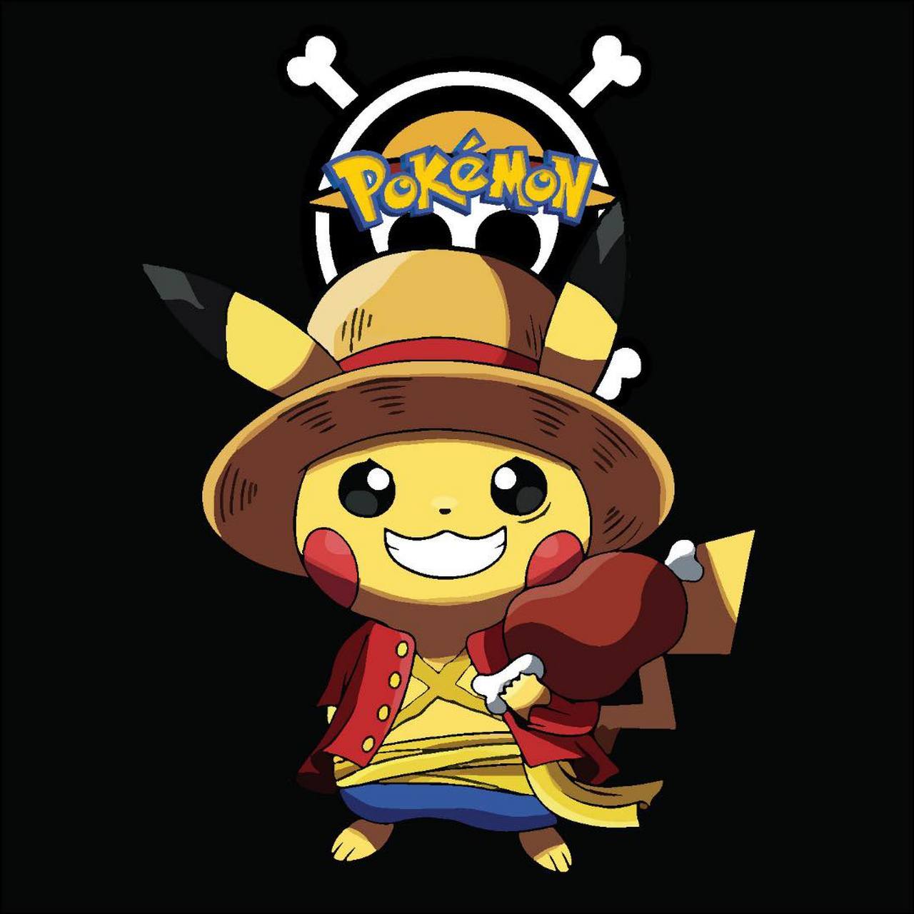 海贼王遇上皮卡丘,十分可爱!  #海贼王#二次元# #动漫