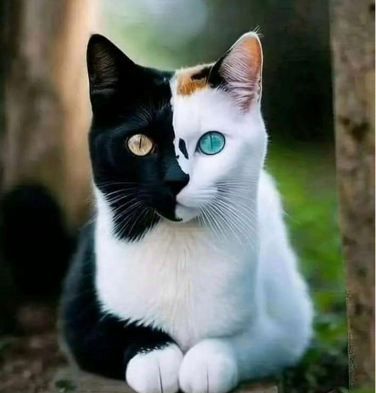 容貌如此不同凡响,很罕见的猫,想给它起个名字吗?