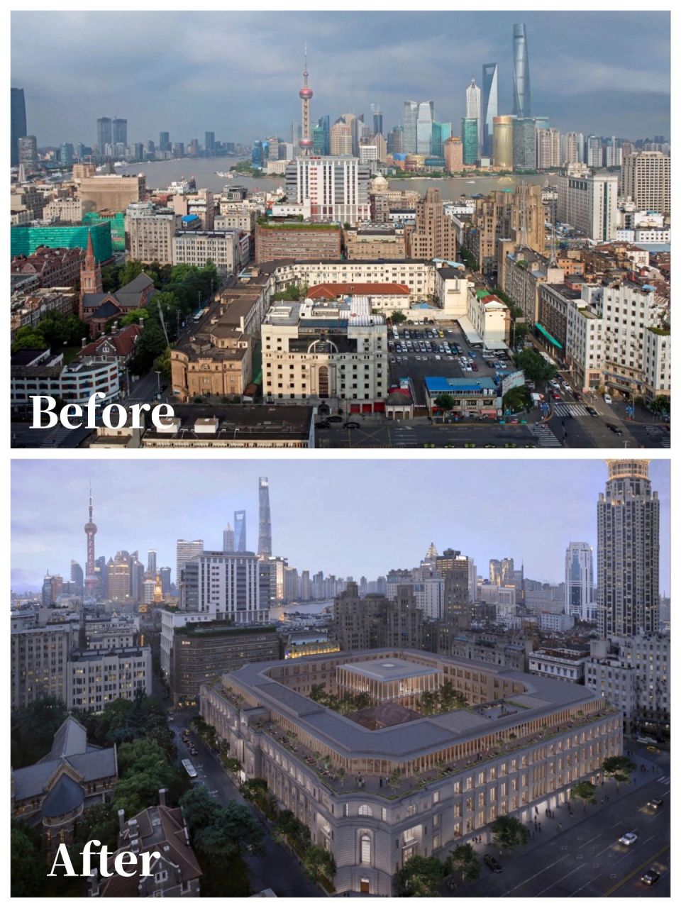 施工中的工部局大楼改造项目 位于老黄浦区腹地的工部局大楼历经百年