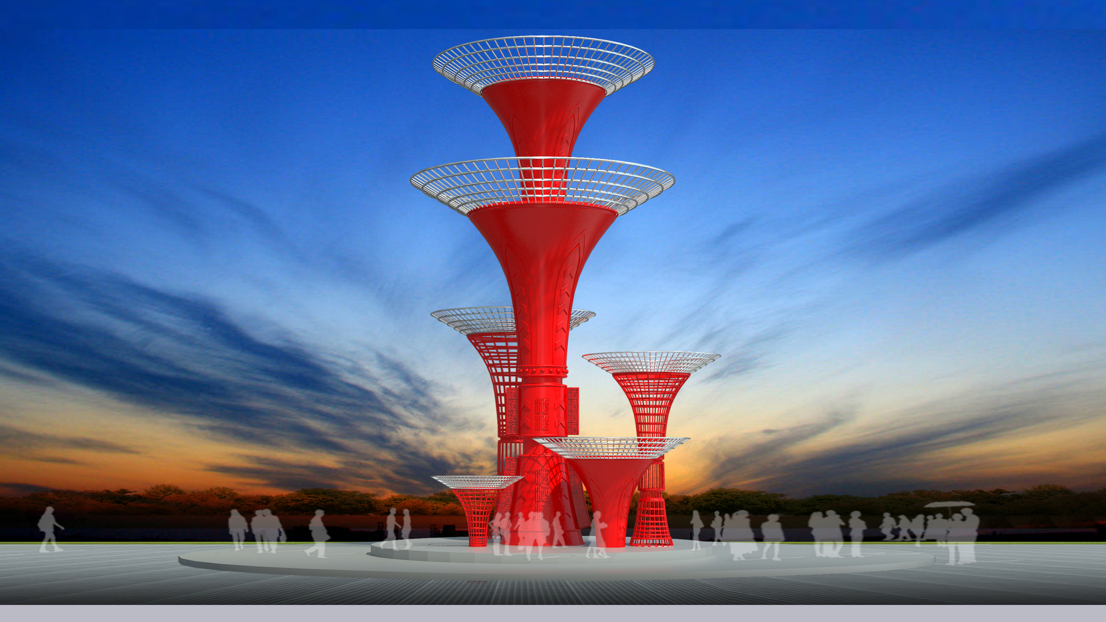 首先精神堡垒雕塑给人一种清新和谐的感觉,通常安置在醒目的区域.