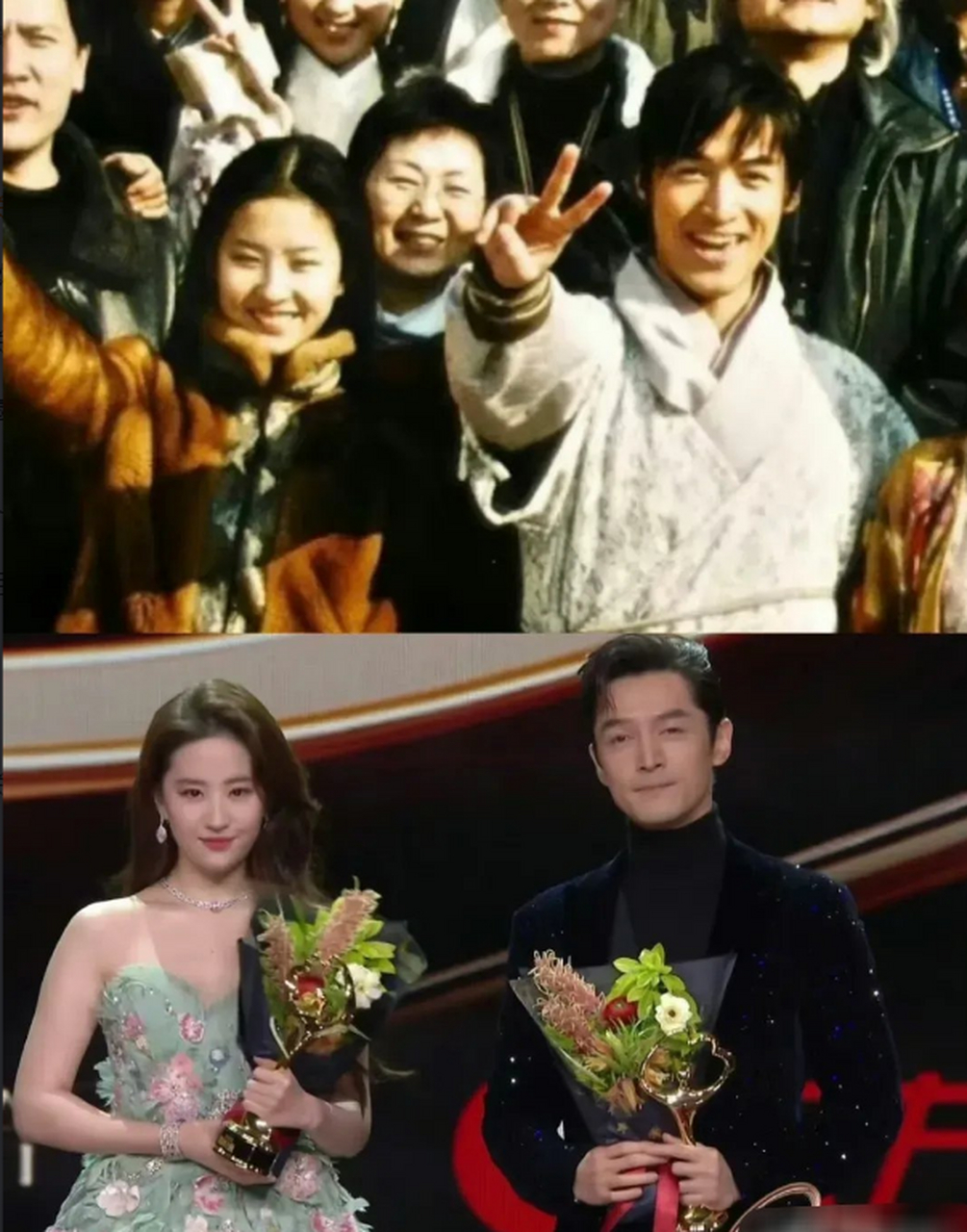 胡歌很煽情地说着与刘亦菲的仙剑十年之约,说着自己是全天下最幸福的