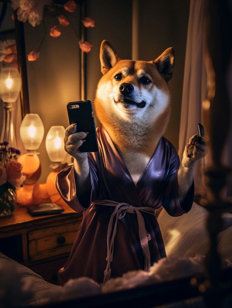 七夕|来自柴犬的孤独自拍   来说说:单身狗都是怎么过七夕的?