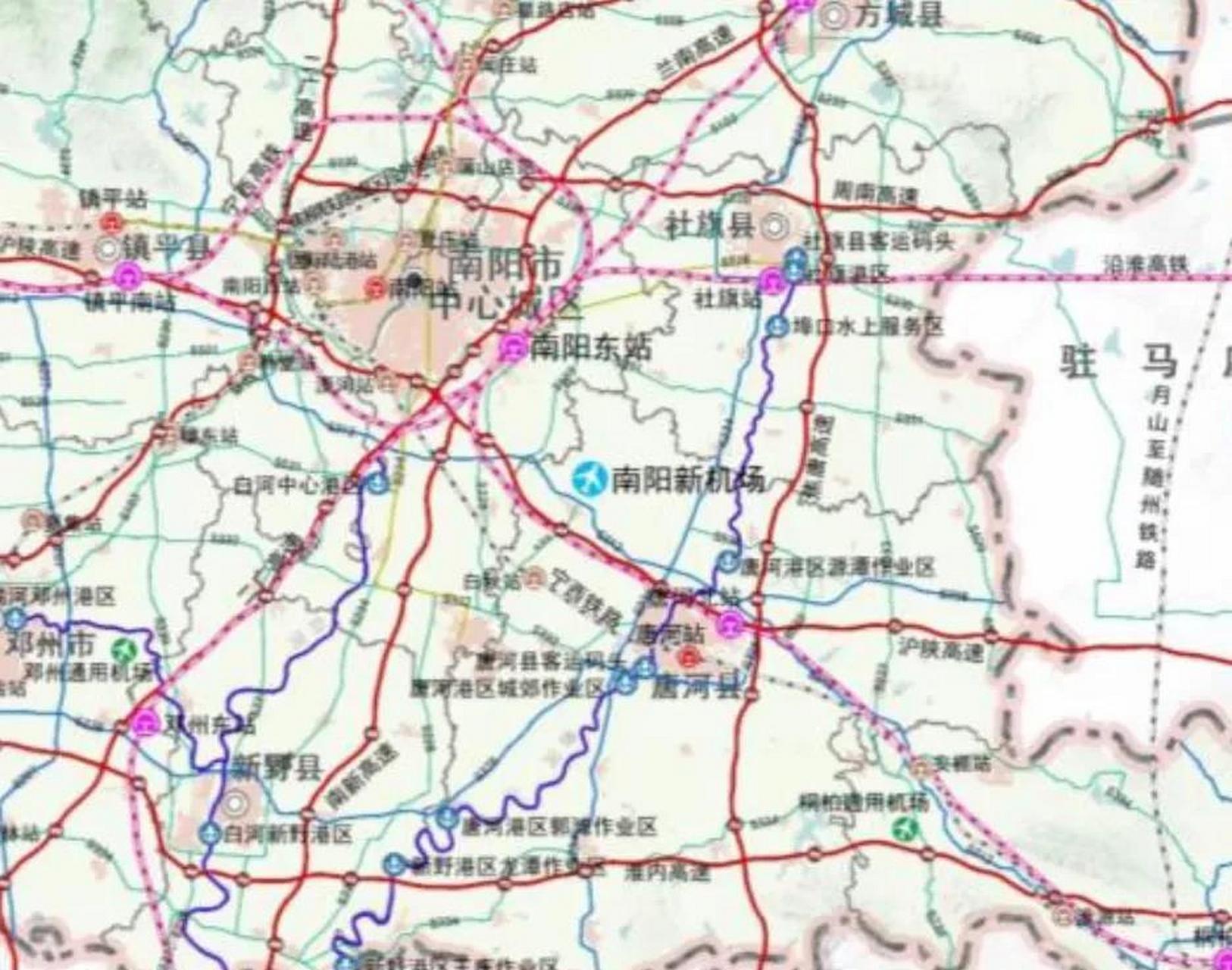 南阳新机场# 南阳市近期公布了国土空间规划(2021—2035),规划图显示