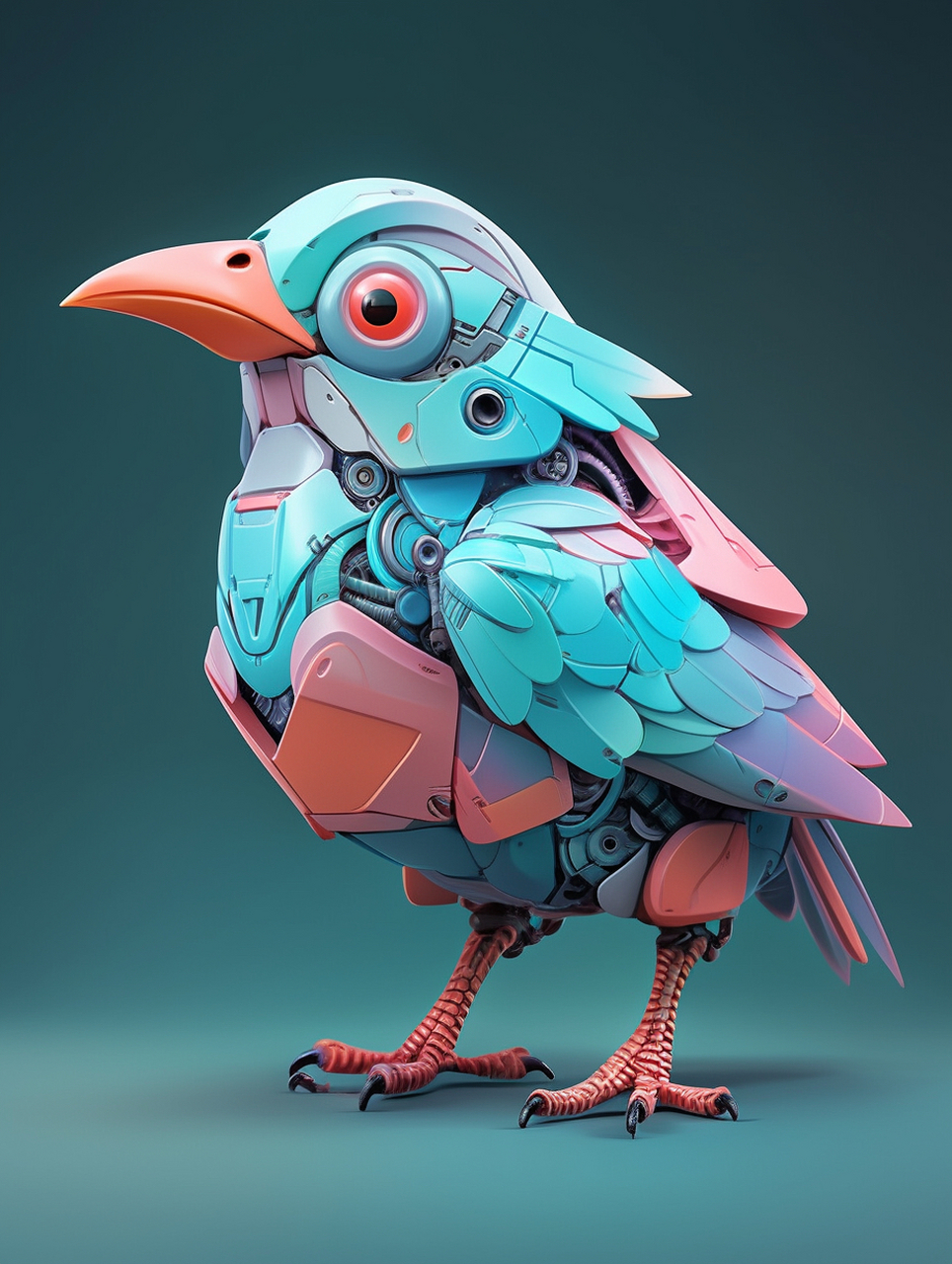 科技感拉满的鸟,ai生物!#ai绘画