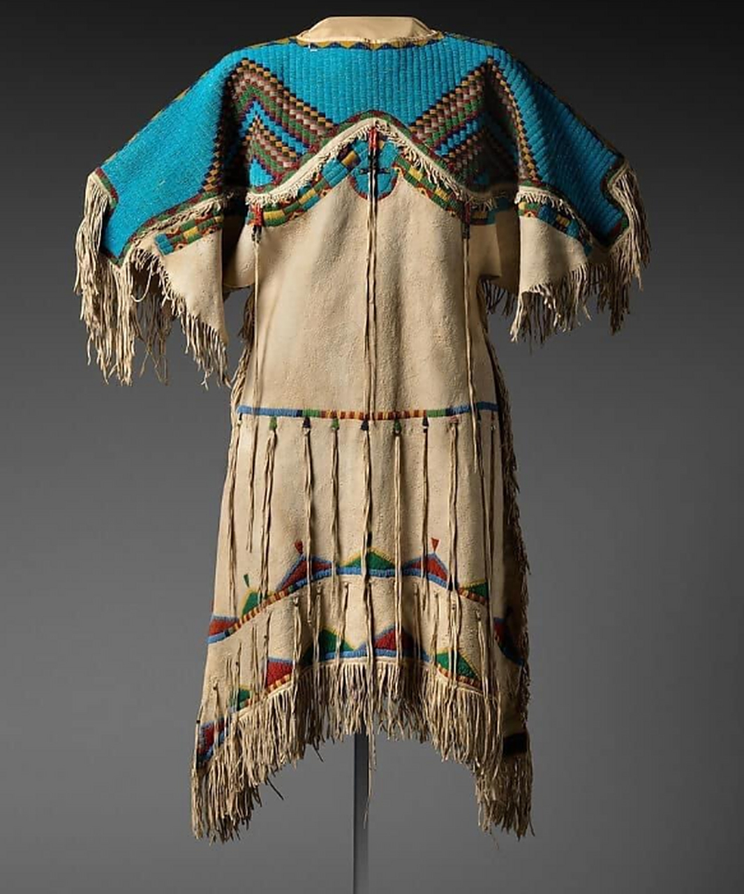 印第安拉科塔族lakota的传统服饰,大约制作于1870年的北达科达州