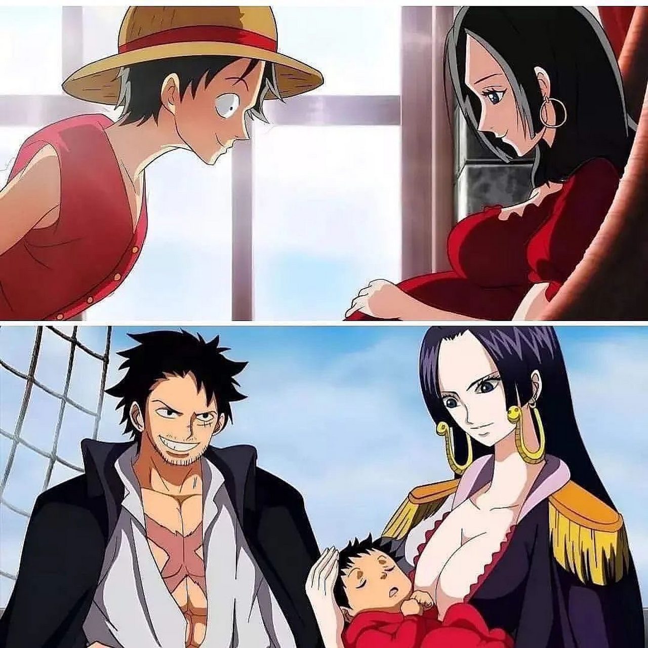 路飞和女帝结婚了#海贼王# #热血动漫# #日本动漫