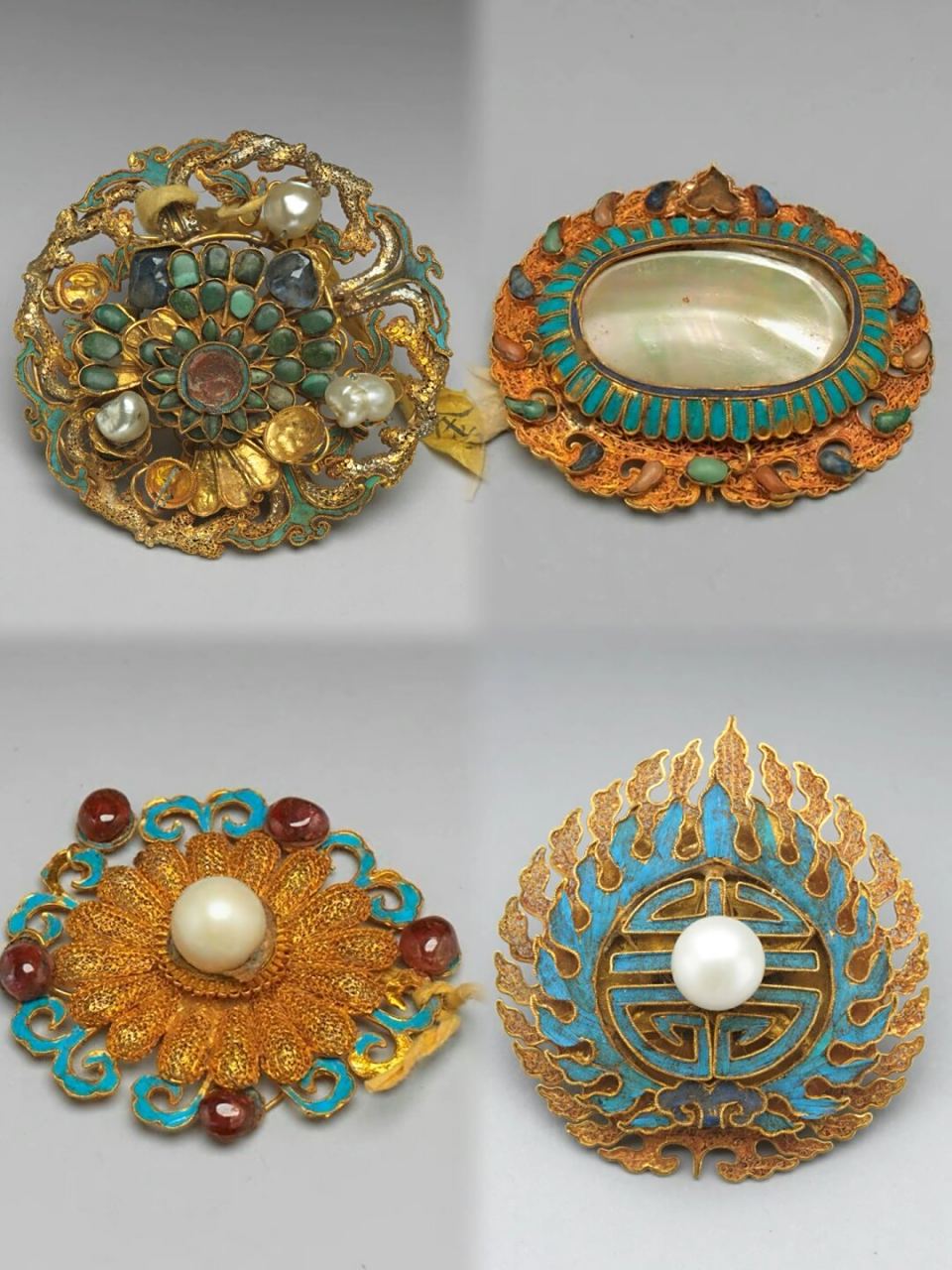 宫里的头饰  台北故宫博物院珍藏的头饰 台北故宫博物院,这座集中华