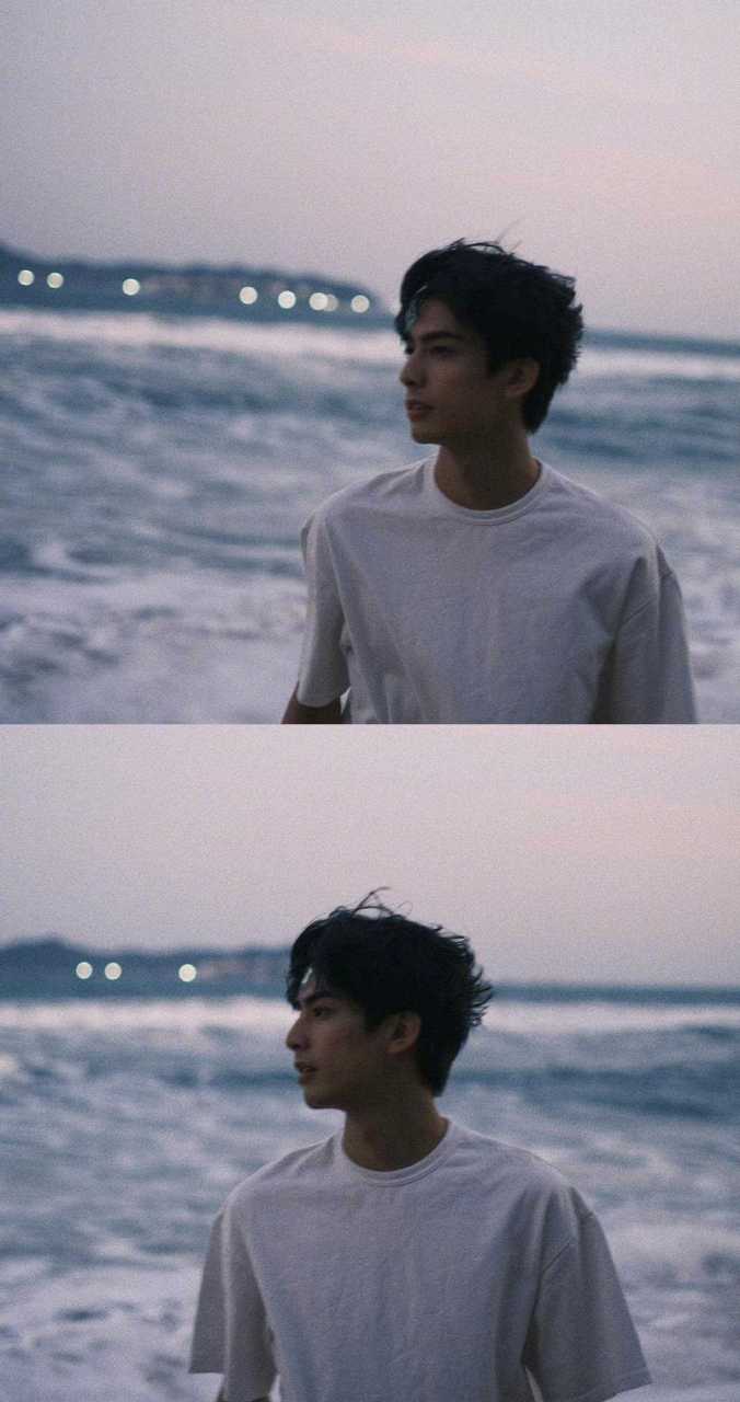 宋威龙晒库存的海随拍,白t,日落,海边氛围感,少年气息扑面而来~[羊驼]