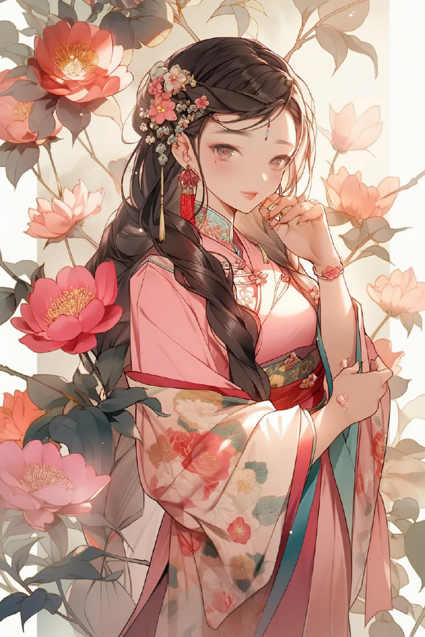 插画系古风甜美少女壁纸 676767