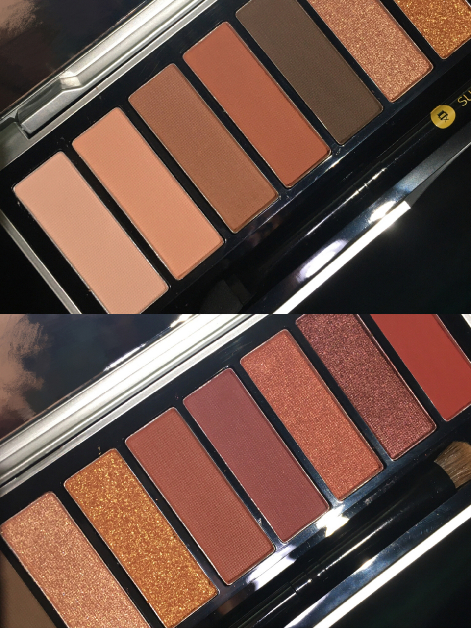 superface秀芭斐星光闪耀眼影盘 01经典时光 前几个哑光色可以直接画