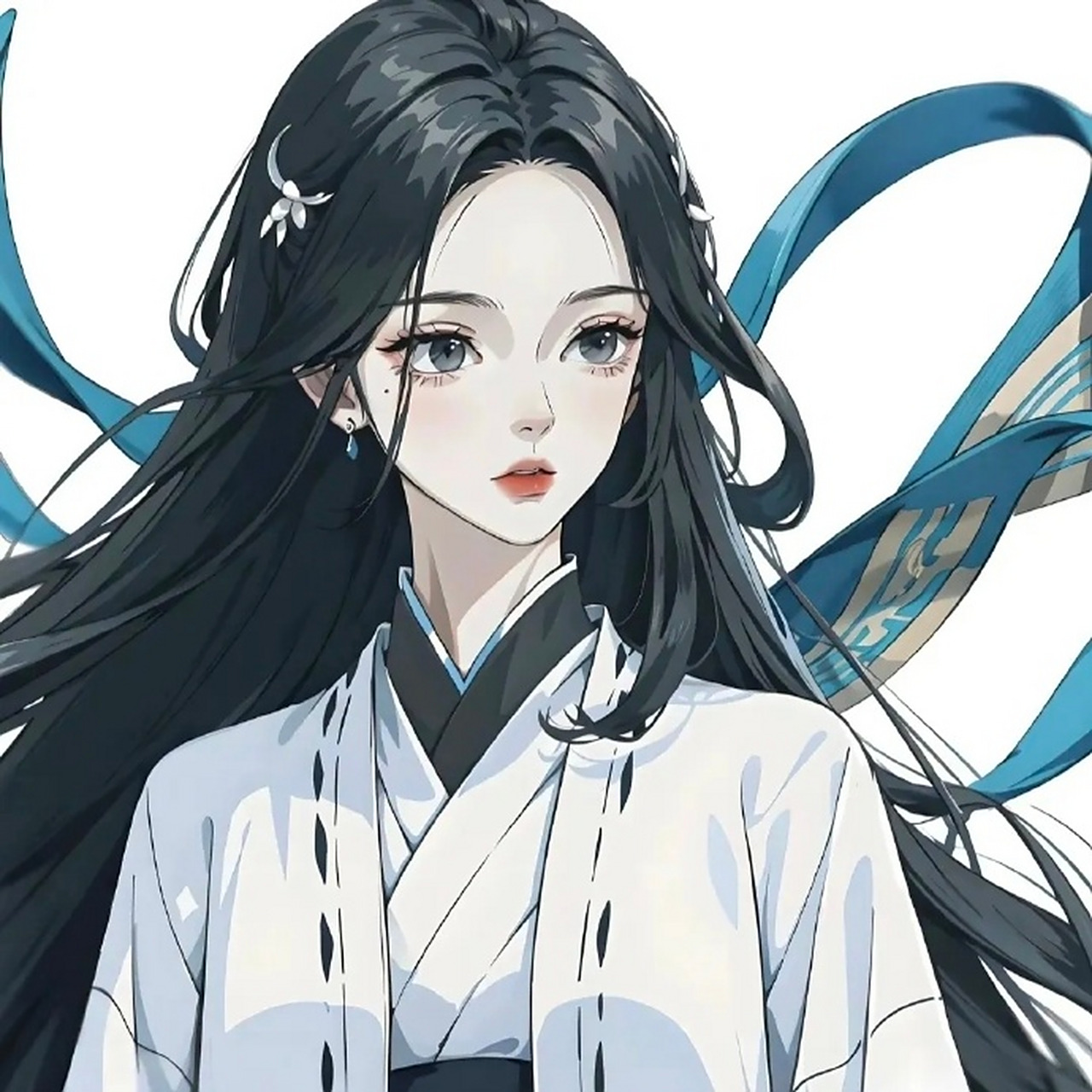 水墨古风少女头像 ​​​ #古风壁纸# #古风头像#