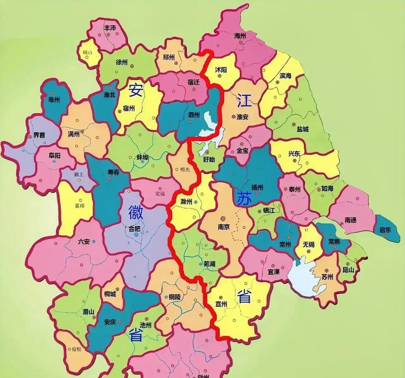 江苏安徽两省行政区划调整大幻想 假如……把江苏的徐州和宿迁同安徽
