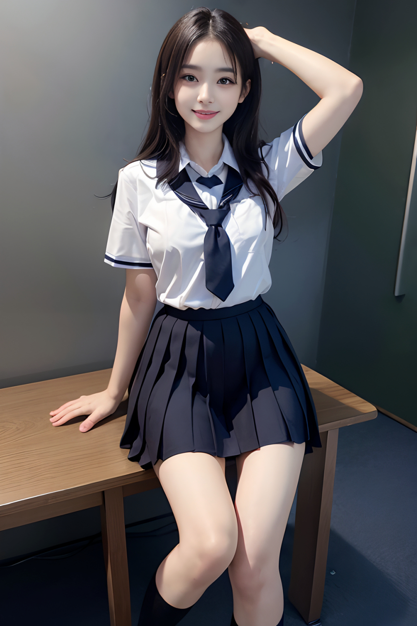 ai美图绘画丨喜欢穿jk制服的妹妹#ai# #ai共创计划# #ai绘画