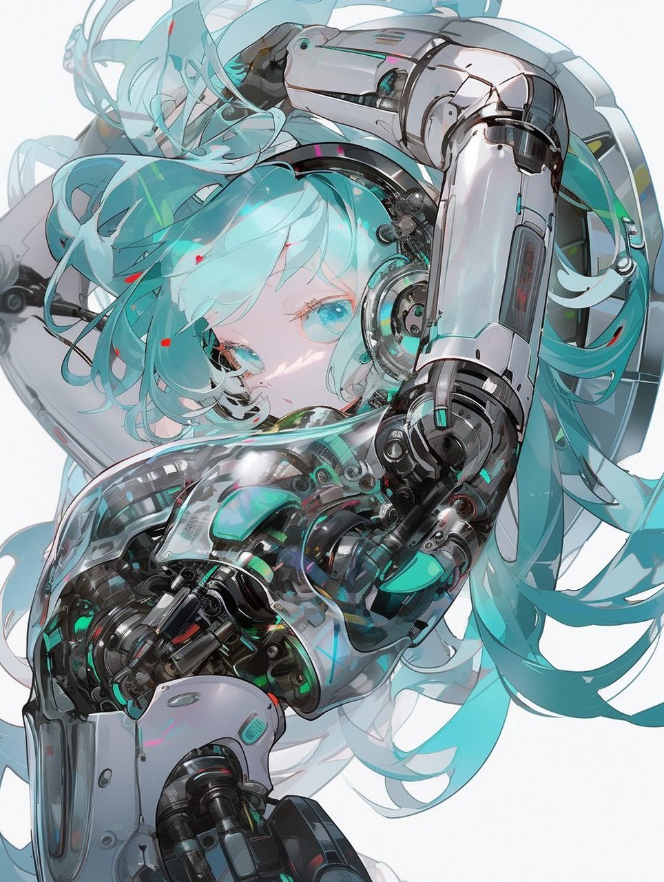 ai绘画# 初音未来·机械风[期待]