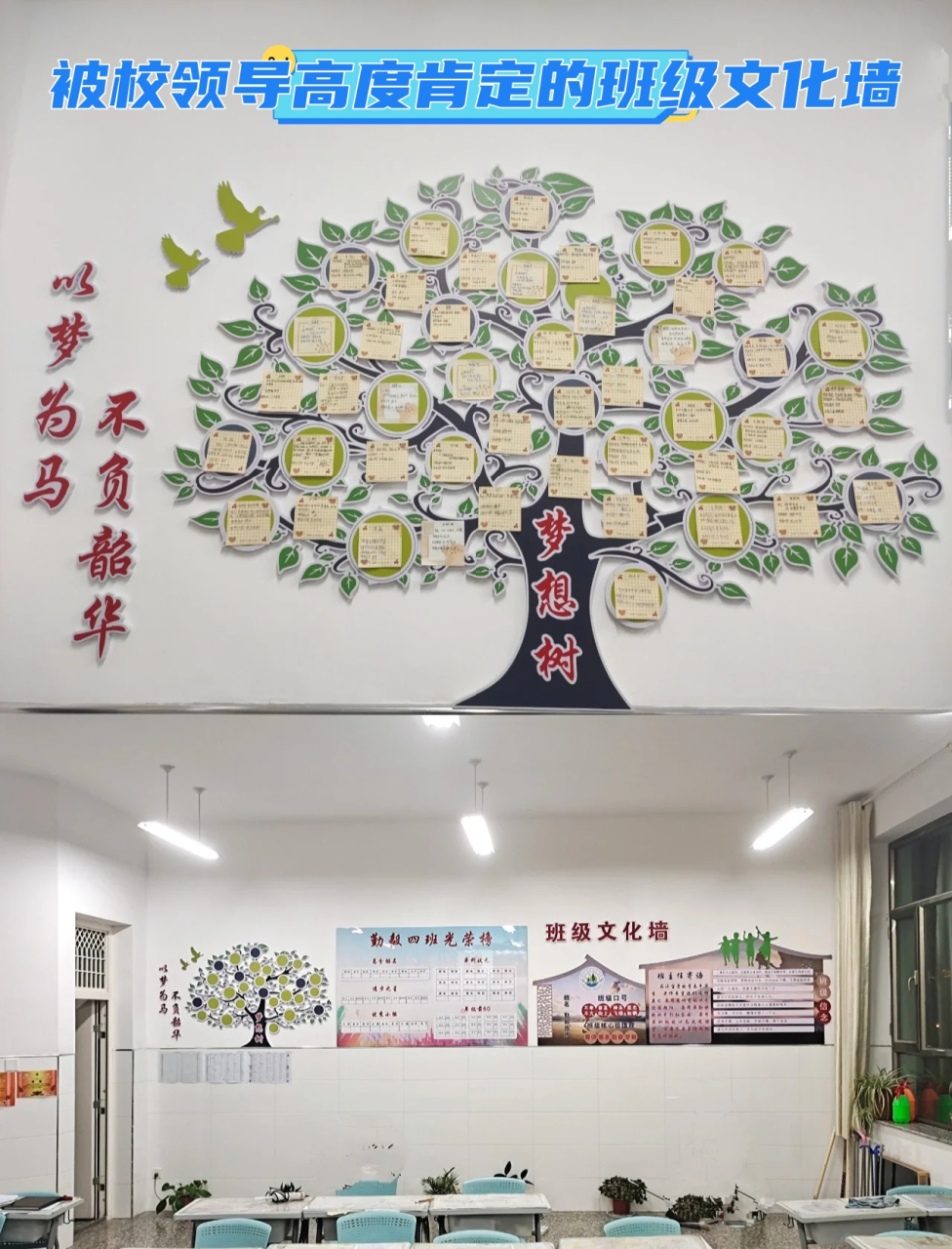 被校领导高度肯定的班级文化墙