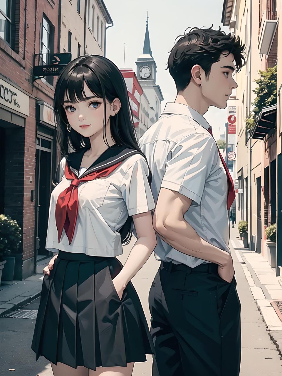 徜徉在樱花飞舞的校园里,那几对二次元情侣仿佛成为了这个校园里最美