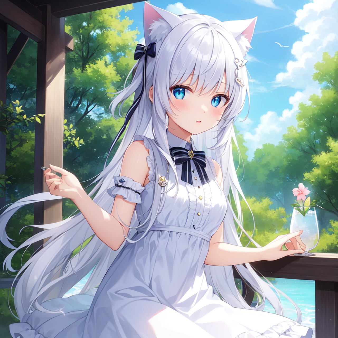 ai绘画# 猫耳萌妹