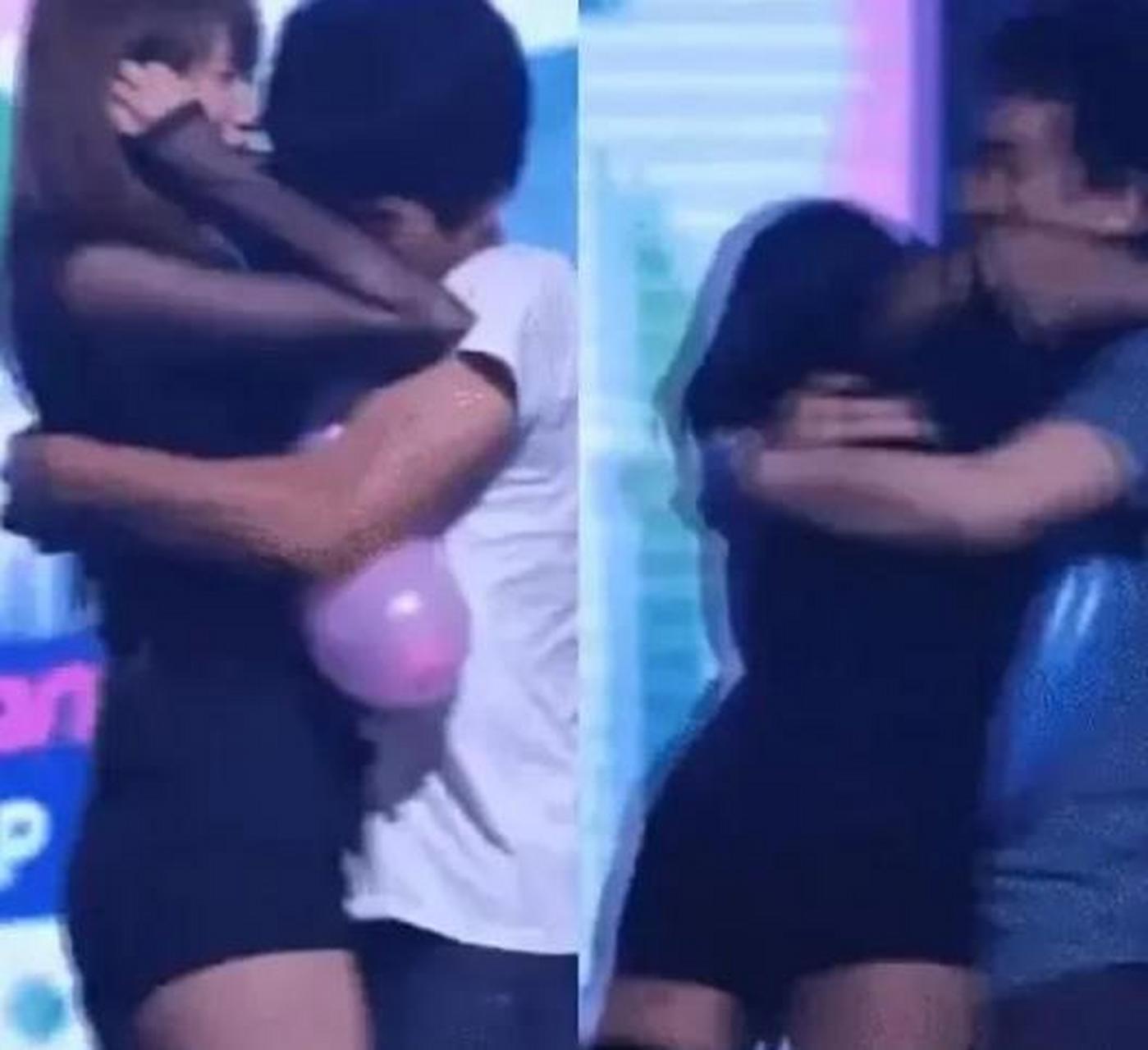 韩女团被男粉紧搂挤压气球#韩国女团exid放得开,和粉丝零距离接触为 