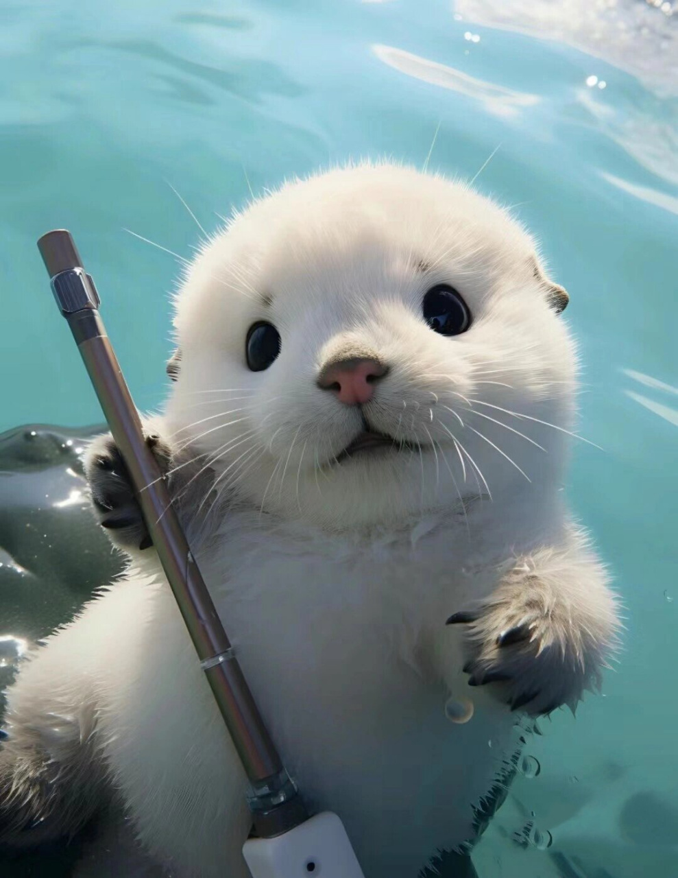 线描速写分享  从我的角度来看,海獭是一种非常特别的海洋哺乳动物.