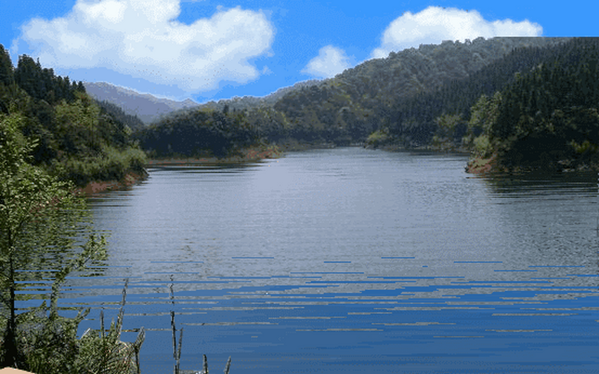 古蔺红龙湖:它这里的整个湖区是由红龙湖,月儿湖,琴蛙湖等大小不同的7