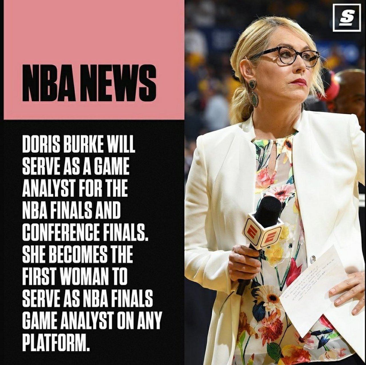 【多丽丝-伯克将成首位解说nba总决赛的女性解说员】据美媒br消息