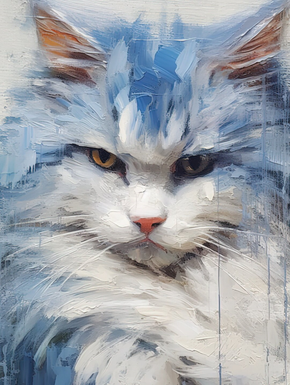 布偶猫水彩画 布偶猫水彩画,生动逼真,美丽动人.