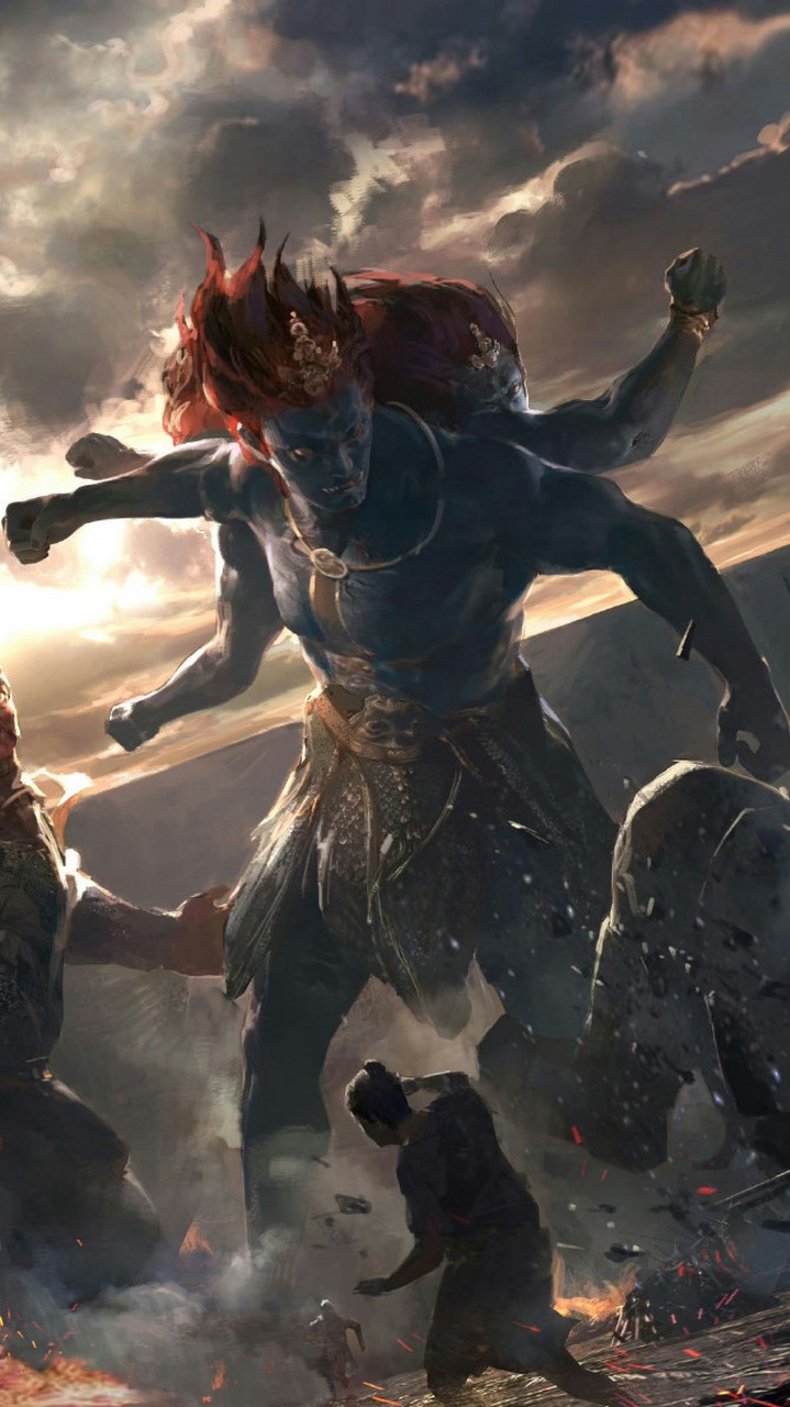 殷郊复活后的造型曝光,化身三头六臂,大战魔家四将,这个场面光是想想