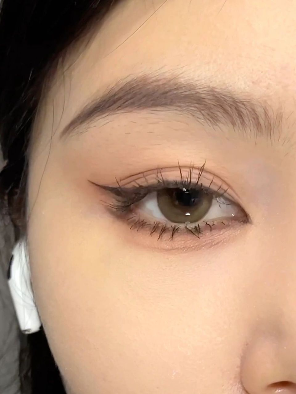 明天上班就化这个眼妆了韩系厌世狐狸眼 今天来画这个比较日常的清冷