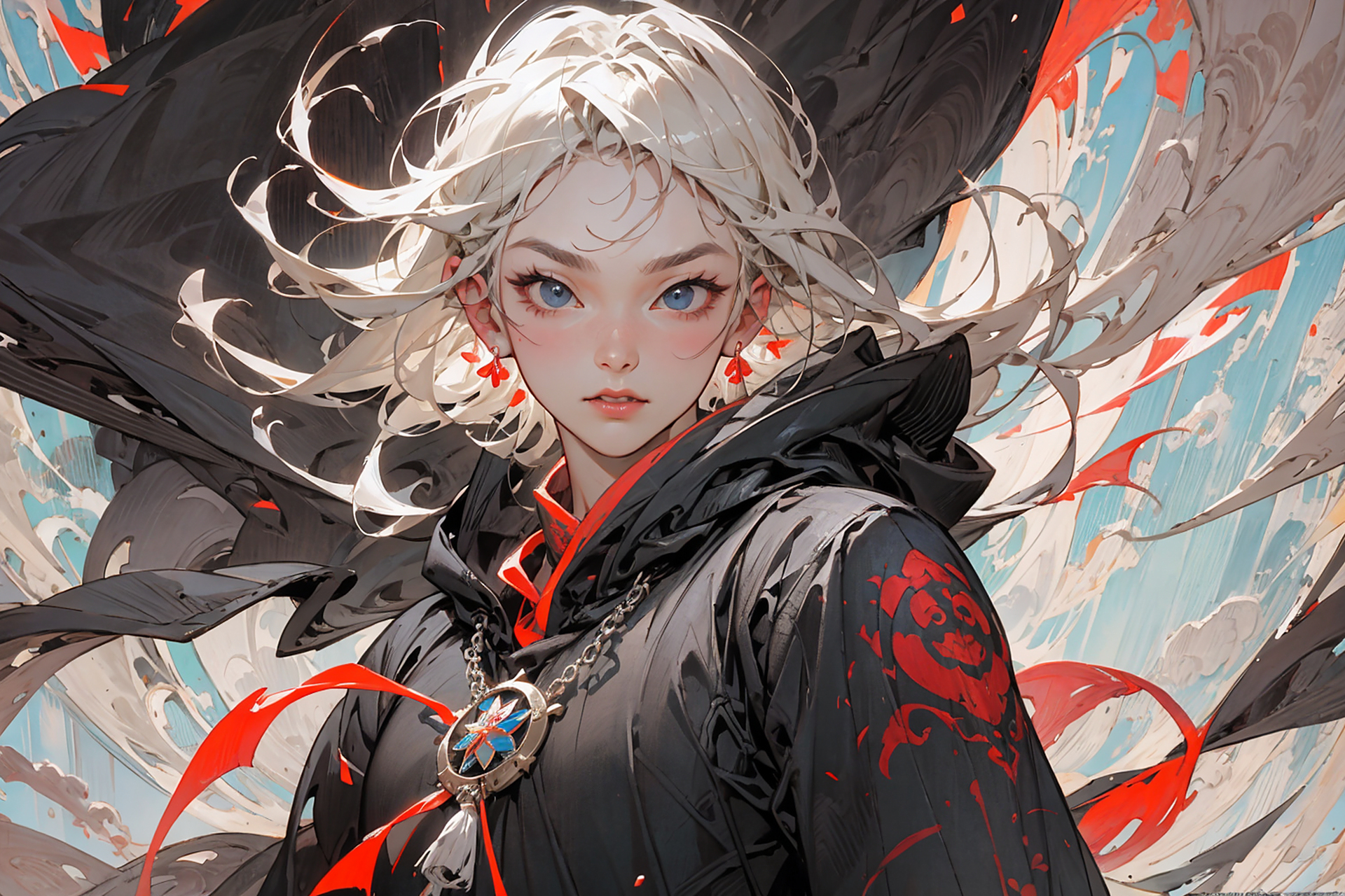 ai绘画# #武侠# 动漫之国风武侠[火焰]